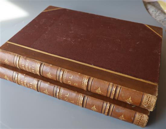 Allen, Fred Hovey - The Great Cathedrals of the World, 2 vols, folio, half morocco, rubbed and bumped, Boston 1886